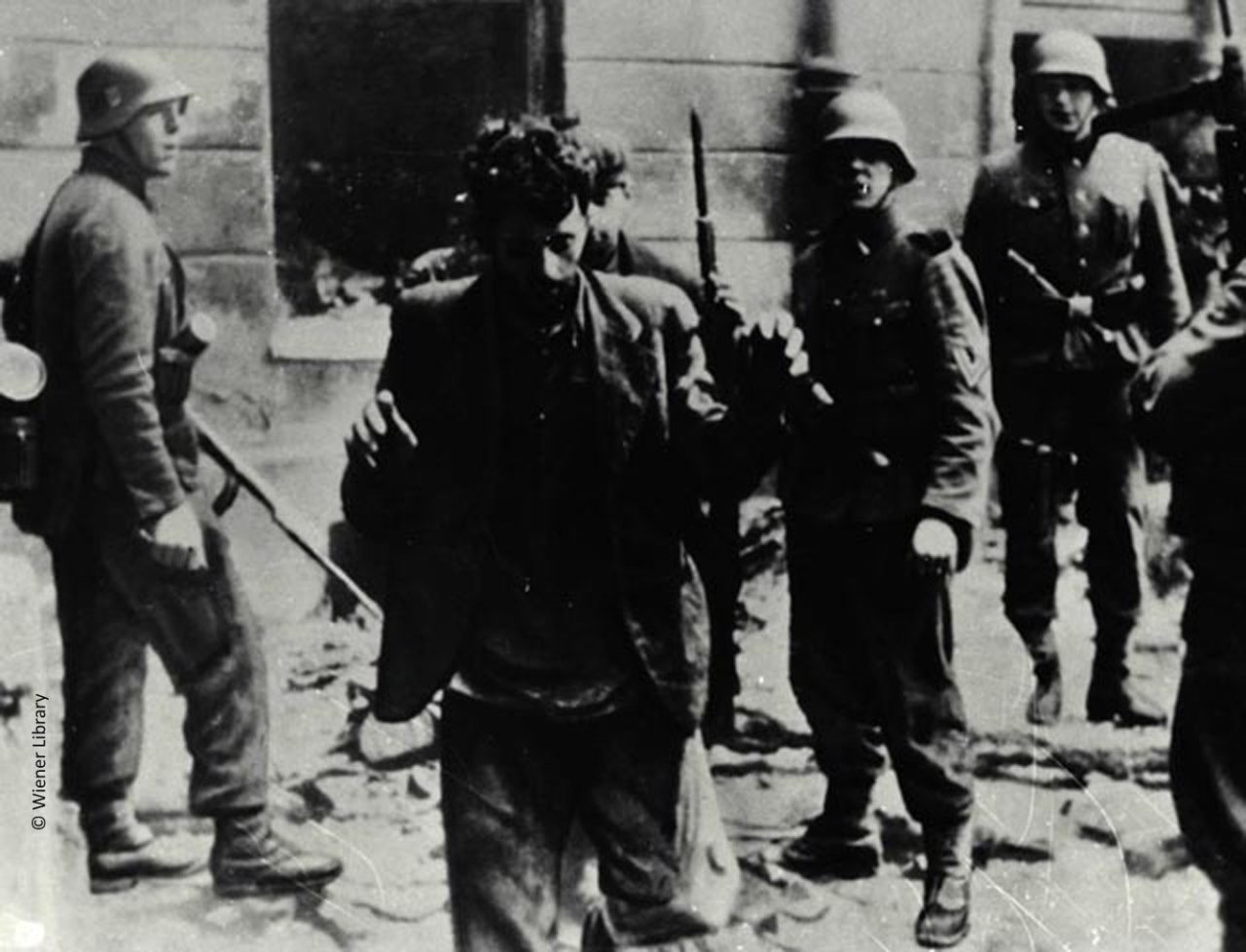 Underground resistance fighter in Warsaw Ghetto uprising 1945