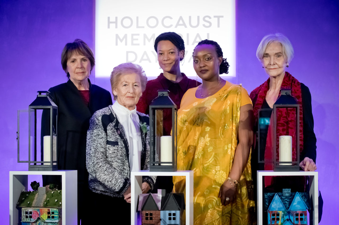 Contributors Penelope Wilton, Nina Sosanya and Sheila Hancock, and survivors who told their stories, Mindu Hornick and Marie Chantal Uwamahoro.