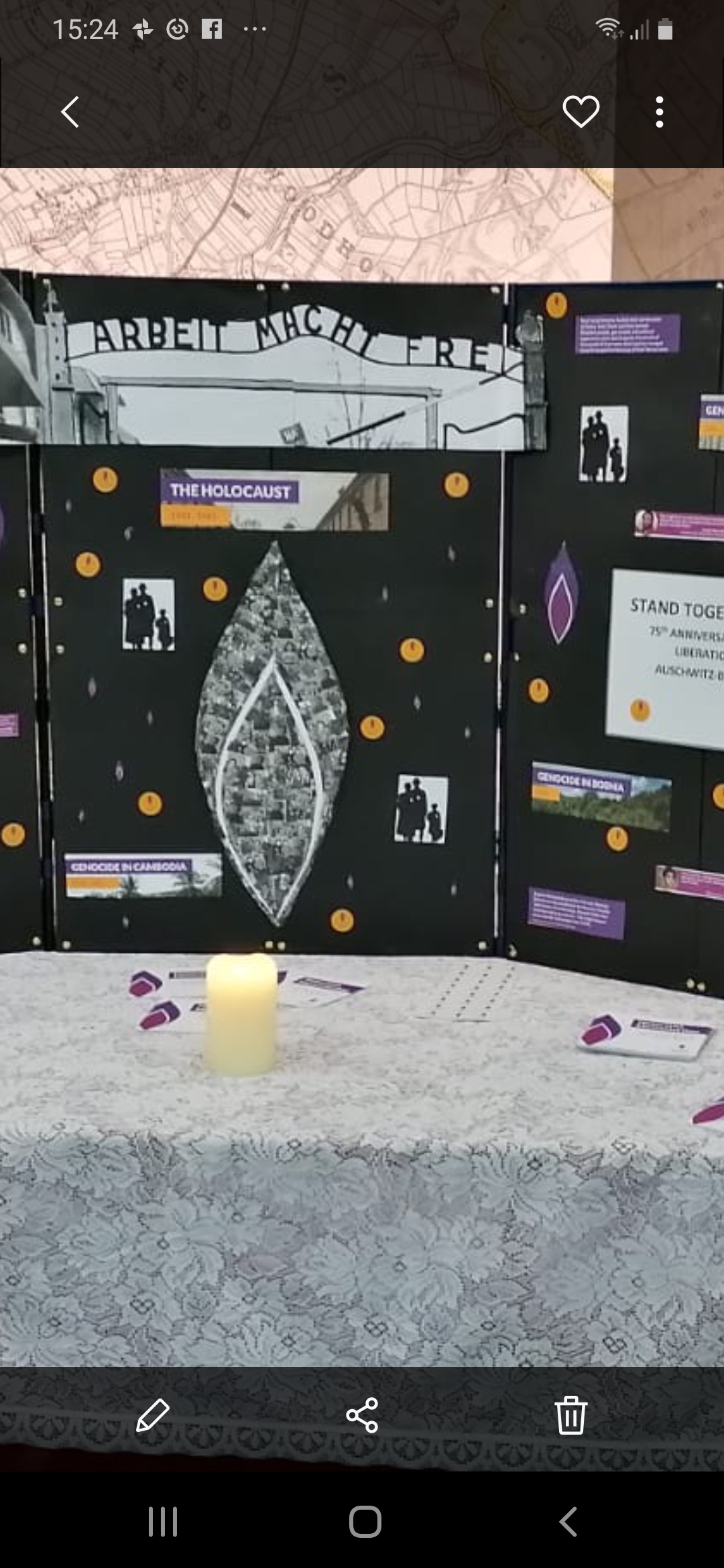 Holocaust Memorial Day display