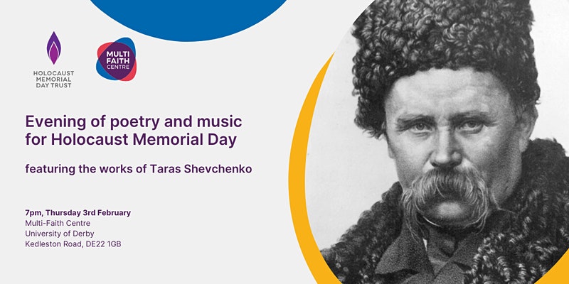 An Evening of poetry and music – featuring various works of the Ukrainian artist and poet Taras Shevchenko