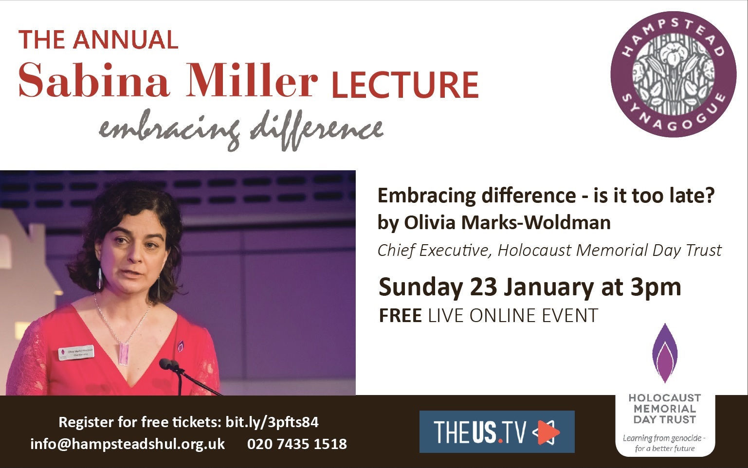 Sabina Miller Annual Lecture: "Embracing difference - is it too late?"
