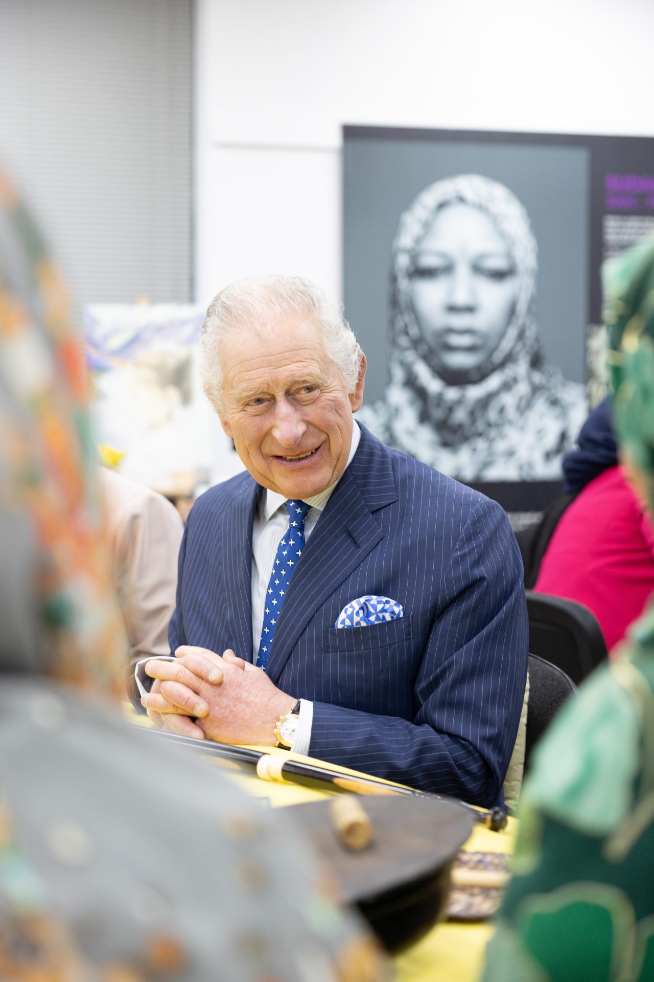 HM The King hears about the experiences of members of the Sudanese community © Sam Churchill