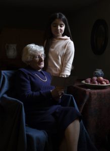 Photograph of Yvonne with her granddaughter, taken by the then Duchess of Cambridge